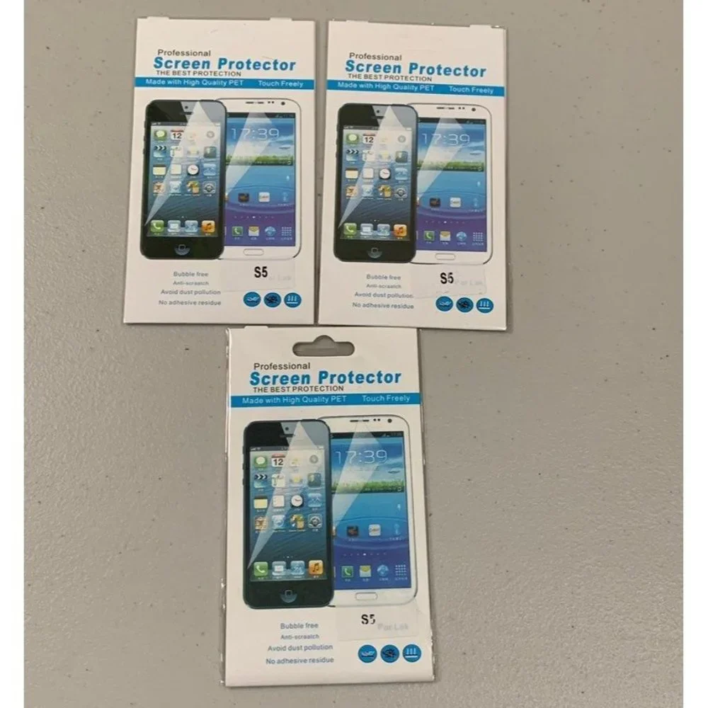 New 3x Professional Screen Protector for Samsung Galaxy S5 Cell Phone 3 Count